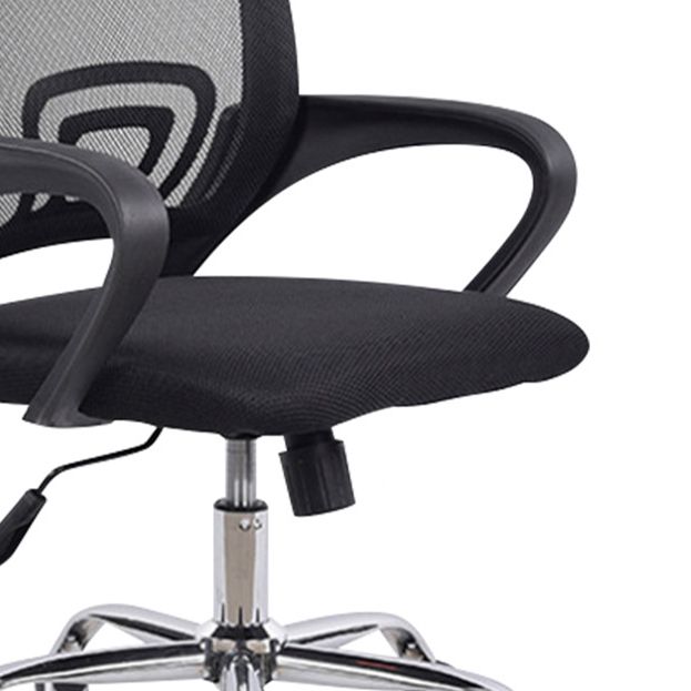 Contemporary Tilt Mechanism Microfiber Chair Task Mid-Back Arm Chair