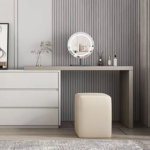 15" Wide Contemporary Make-up Vanity White Wooden Dressing Table