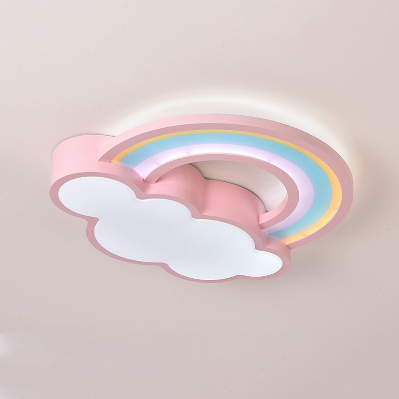 Modern Style Cloud Shape Ceiling Lighting Metal 2 Light Ceiling Light for Bedroom