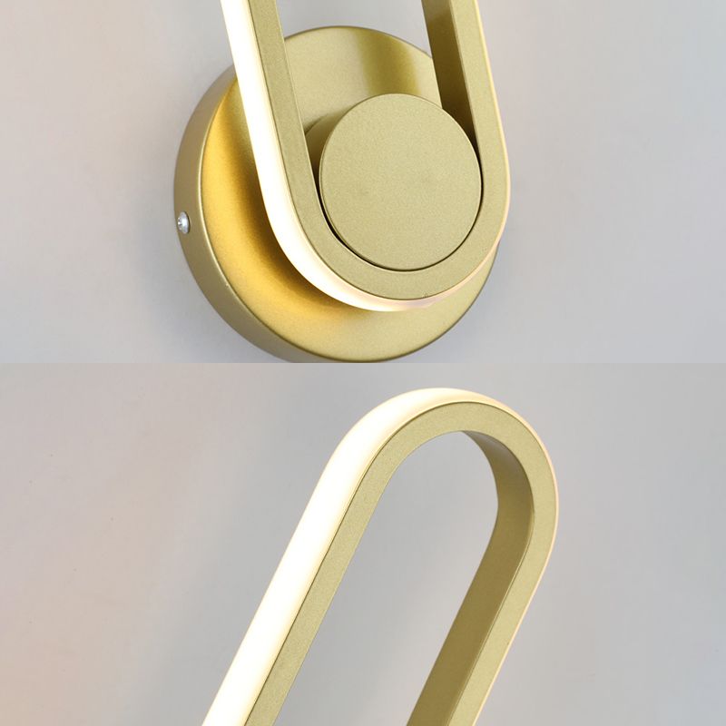 Moderne beknopte LED Roteerbare wand SCONCE Smeedijzeren langwerpige wandlampje met siliconen schaduw