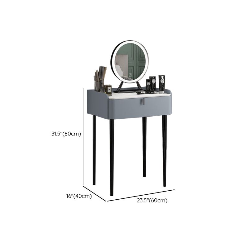 15" Wide Contemporary Make-up Vanity Mirror Dressing Table with Drawer