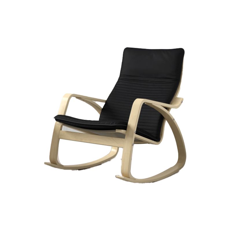Contemporary Rocking Chair Birch Upholstered Solid Color Indoor Rocking Chair