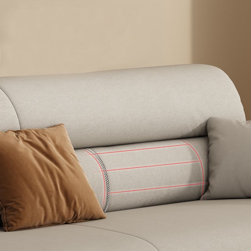 Stain Resistant Stationary Faux Leather Living Room Square Arm Sewn Pillow Back Sofa