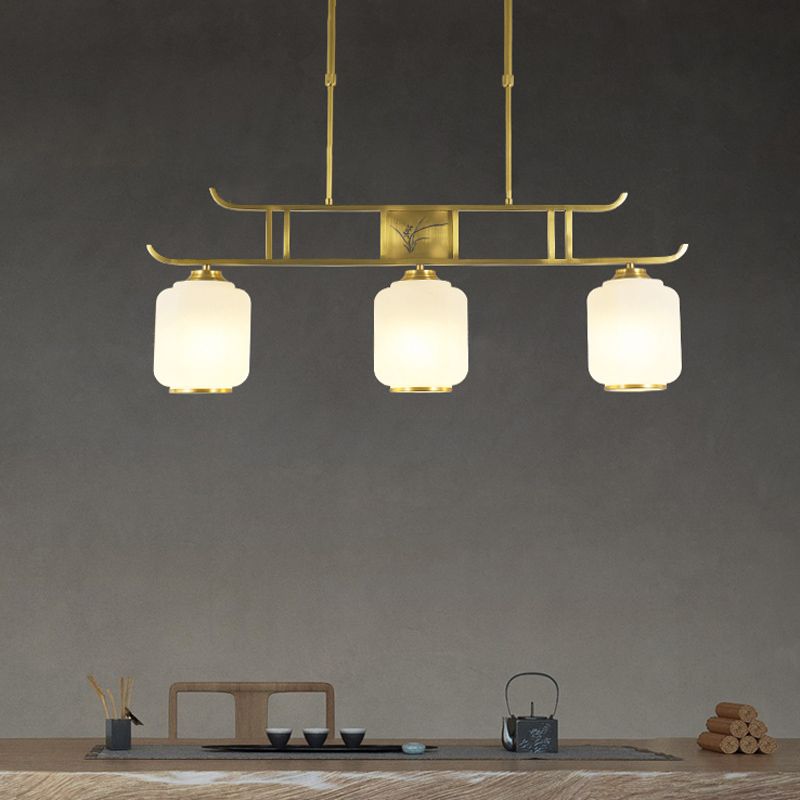 Modern Geometry Island Lighting Fixtures Glass 3 Light Pendant Lighting