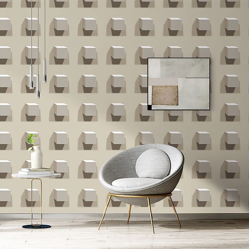 3D Visual Cube Wallpaper Contemporary Wall Decor 33' by 20.5" Non-Pasted