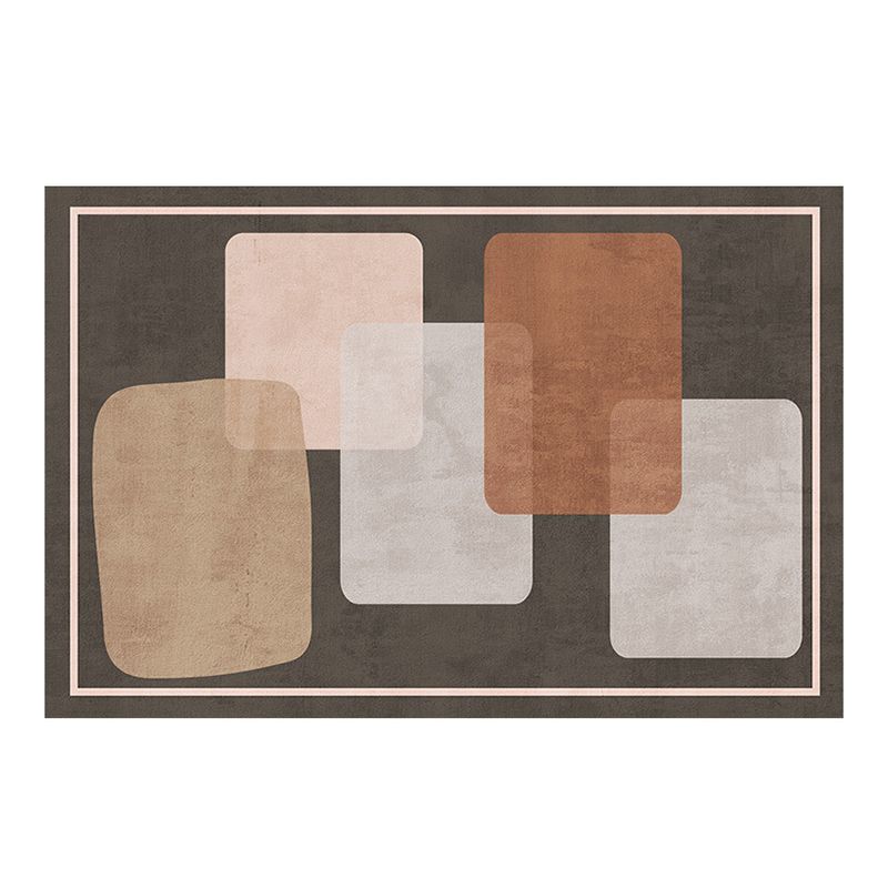 Geometric Indoor Rug Modern Area Rug Polyester Carpet for Living Room