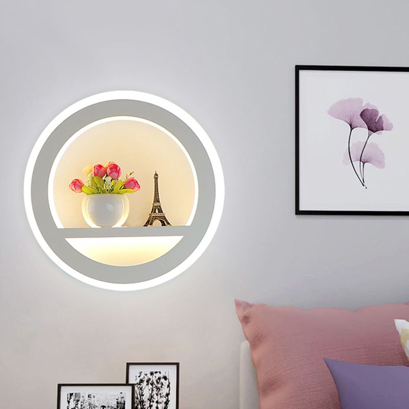 Lámparas de montaje en la pared redondo de estilo moderno 1 Lámparas de pared ligeras