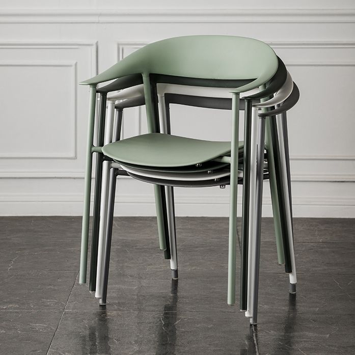 Contemporary Style Dining Chairs Arm Chairs with Metal Legs for Home