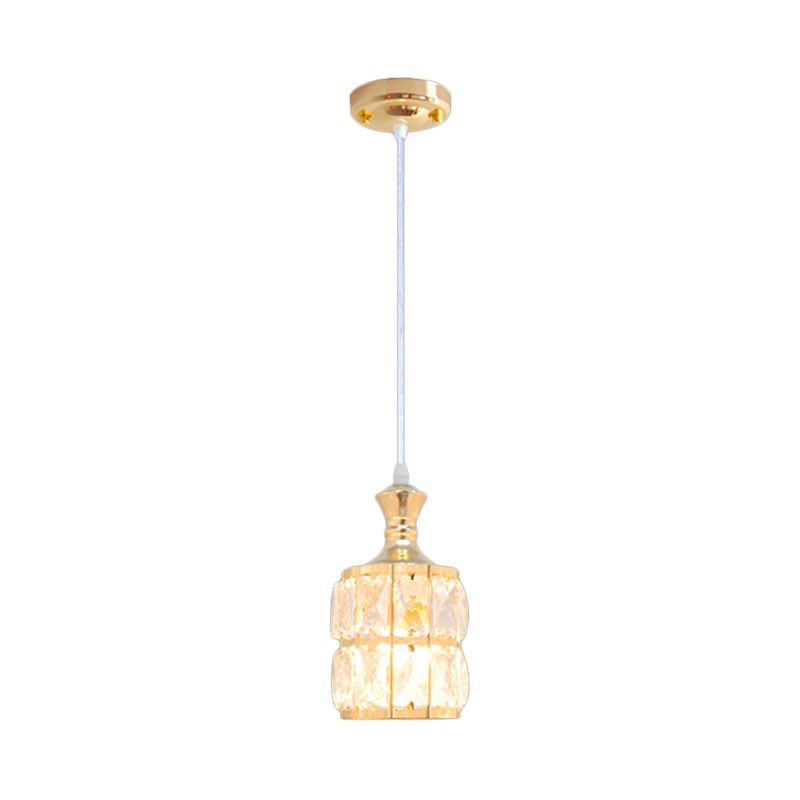 Kit de lampe suspendue du cylindre moderne 1 CHEAD DINDING ROOM PENDULUM LUMIÈRE EN GOL