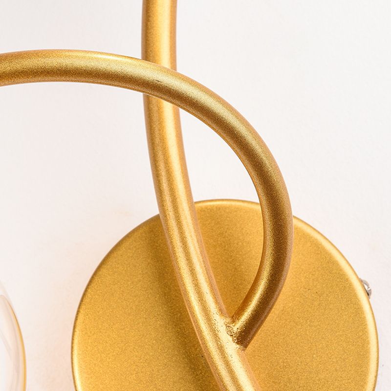 Industrial Style Ball Shape Wall Sconce Glass 2 Lights Sconces for Dining Room