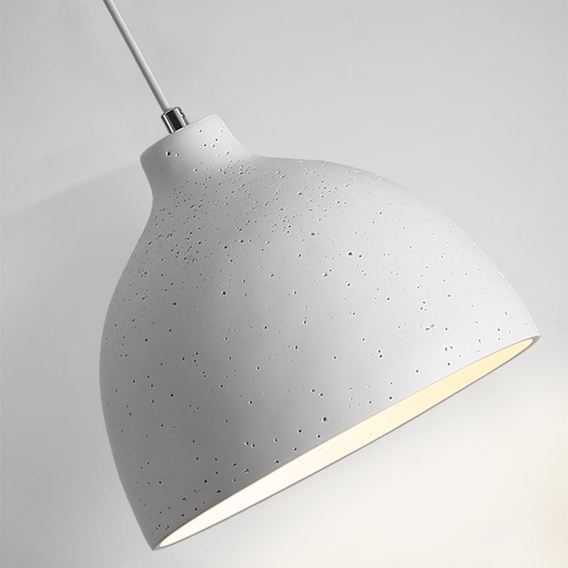 Moderne kreative Makkaron -Anhänger Hängende Lampe mit schmiedeeisernen Kuppel mit Harzschatten