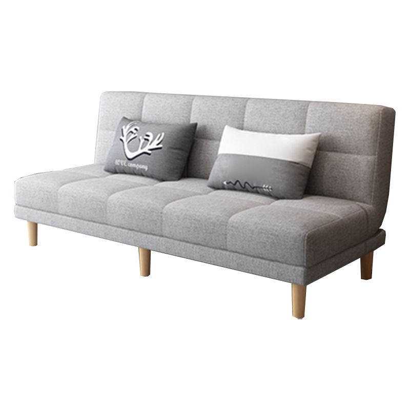 Contemporary Biscuit Back Convertible Armless Stationary Sofa