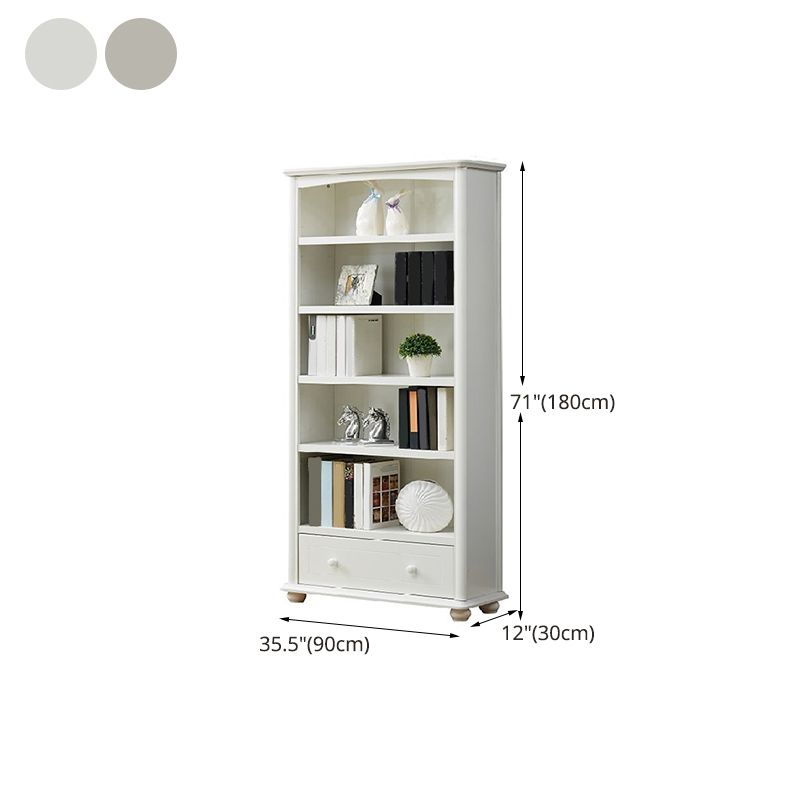 Modern Style Bookcase Engineer Wood Closed Back Bookshelf for Home Office