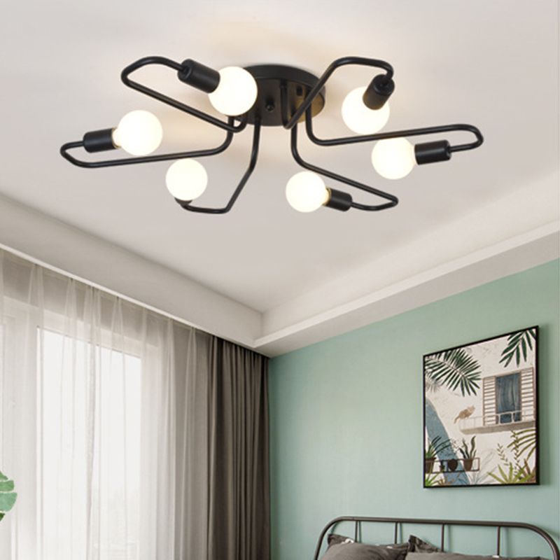 Minimalist Metallic Ceiling Light Contemporary Flush Mount Light Fixture