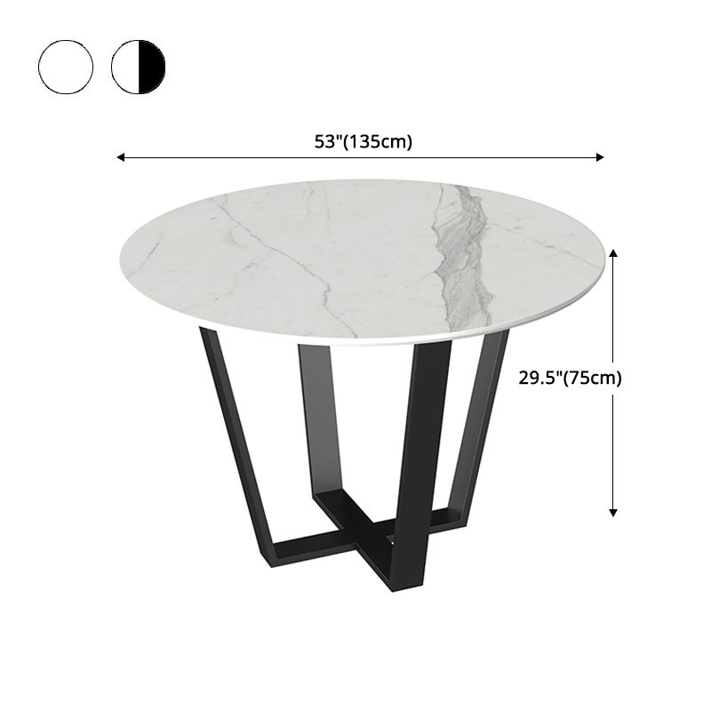 Modern 1/2/5/7 Pieces Dining Set Round Stone Dining Table for Dining Room
