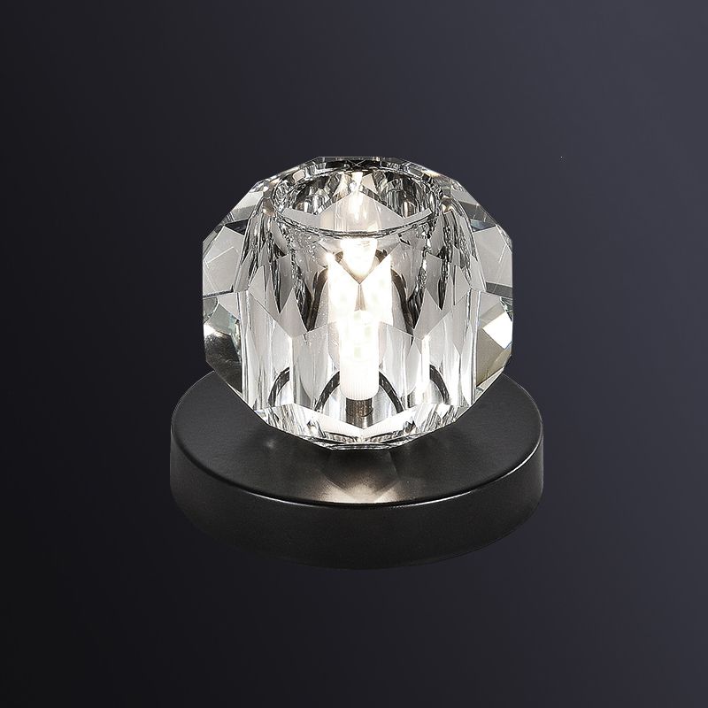 Crystal Ball Ceiling Light Fixture Simple 1 Bulb Brass Flush Mount Light for Aisle