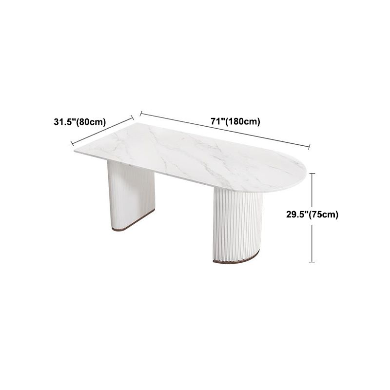 Sintered Stone Dining Table White Traditional Luxury Dining Table