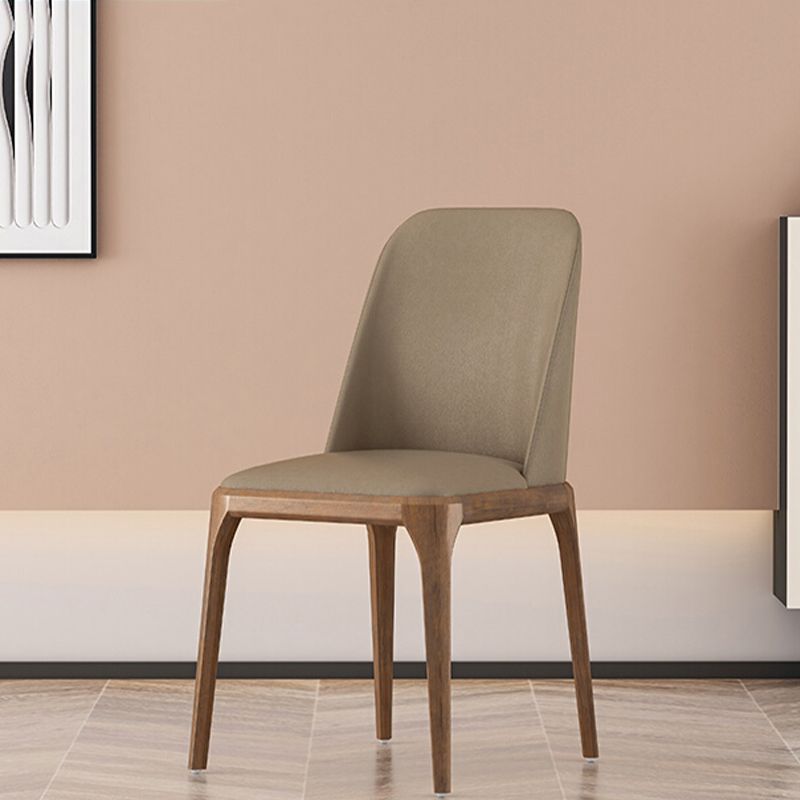 Eigentijdse eetkamerstoelen eetstoelen met armloze zijstoelen met houten benen