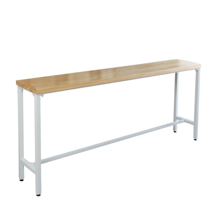 1/5/9 Pieces Industrial Rectangular Bar Table Set Wooden Counter Table with High Stools