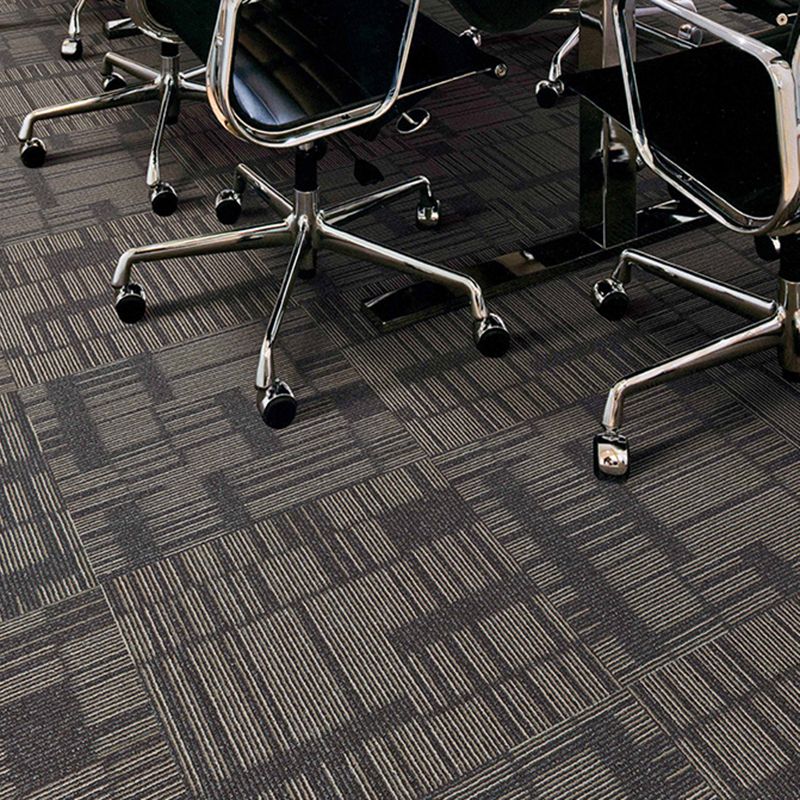 Gray Tone Level Loop Carpet Tile Geometric Self Adhesive Indoor Office Carpet Tiles