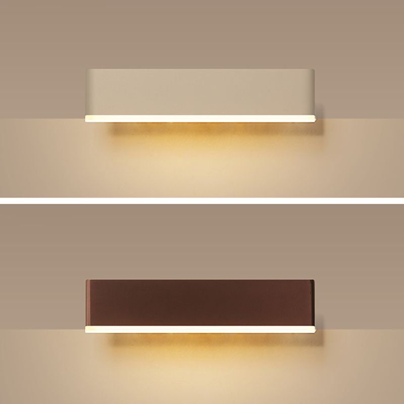 Modern Style Rectangle Shape Wall Sconce Metal 1 Light Wall Lighting for Bedroom