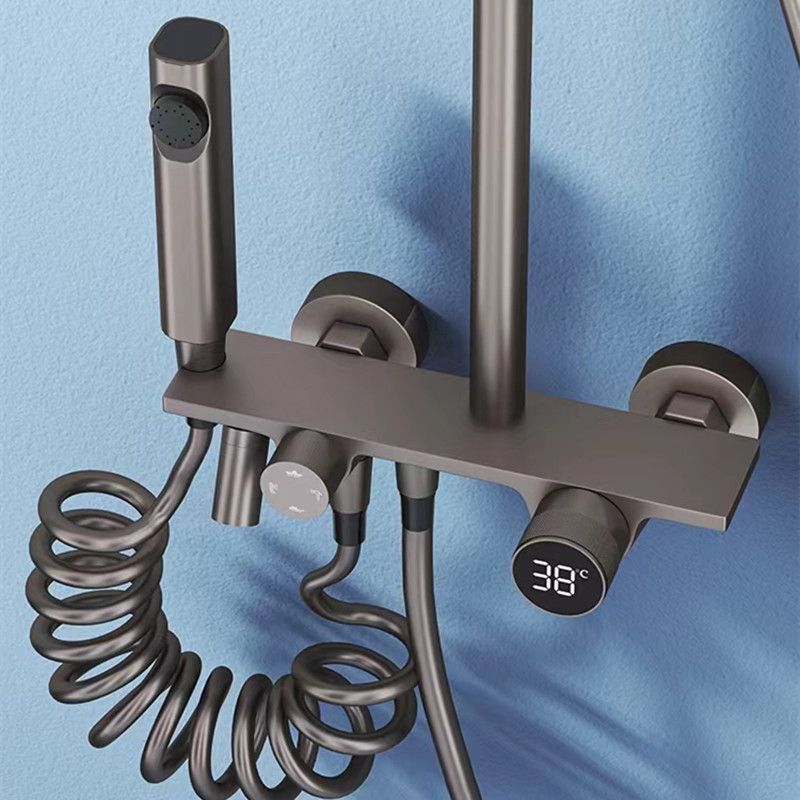 Modern Wall Mounted Shower System Dual Shower Head Shower Set