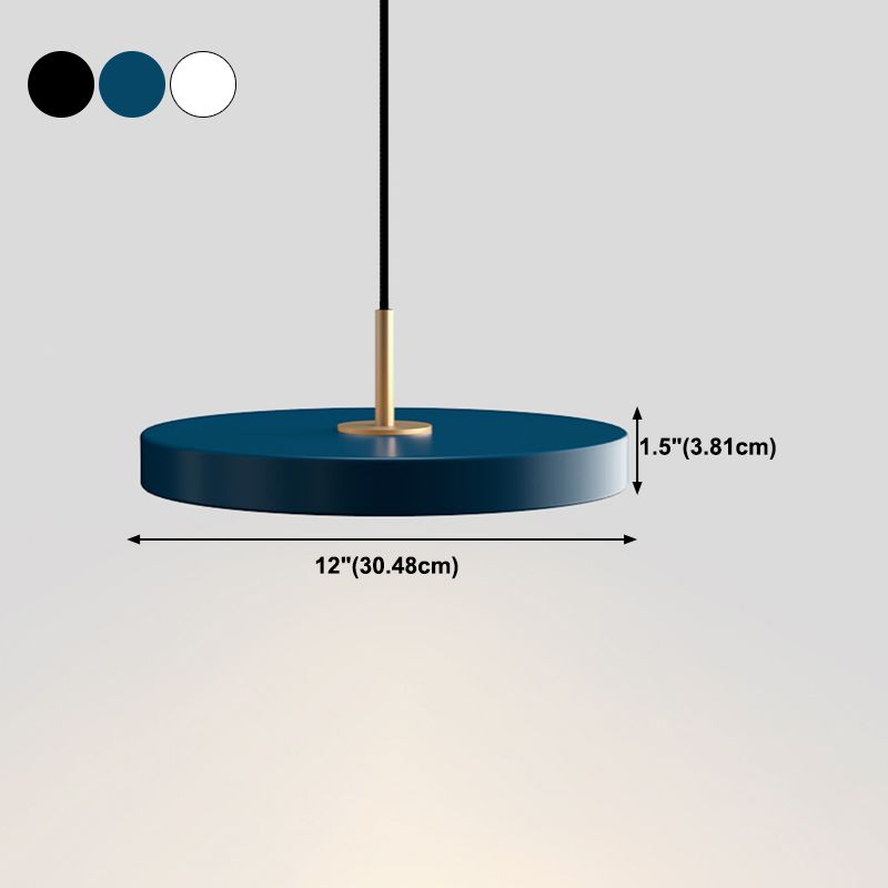 Éclairage suspendu de forme de cercle Métal de style moderne 1 lampe suspendue légère pour chambre à coucher