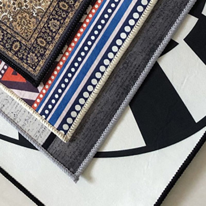 Kids Game Controller Pattern Carpet Polyester Area Rug Stain Resistant Rug for Living Room