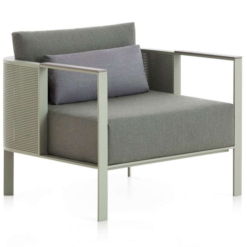 Industrial Metal Frame Outdoor Sofa Water Resistant Patio Sofa with Cushion