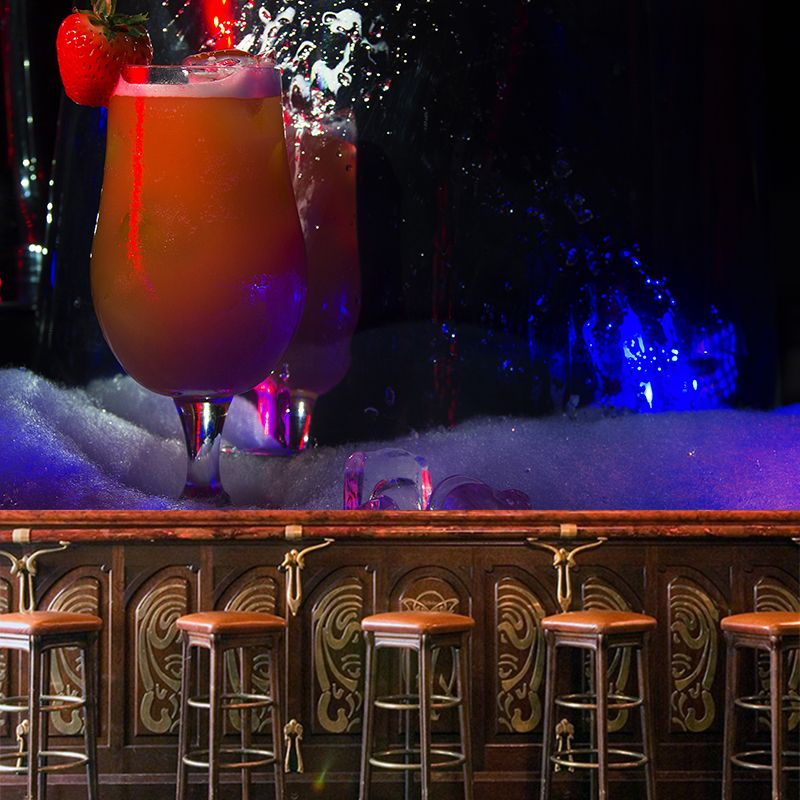 Commercial Bar Wall Covering Mural Moisture Resistant, Personalized Size