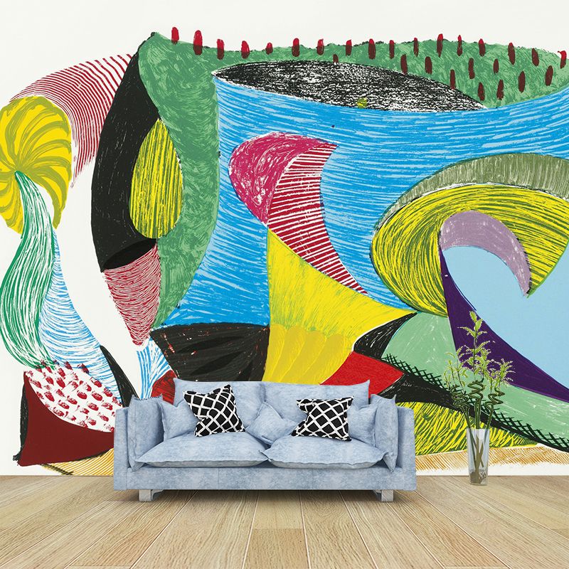 Niet-geweven hele kleurrijke muurschilderingen kunstenaarschap abstracte kunstwerken muur decor, gepersonaliseerde grootte