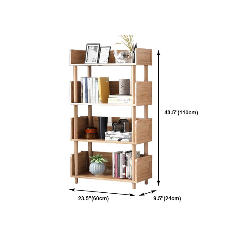 Scandinavian Style Bookshelf Open Back Engineer Wood Bookcase for Office