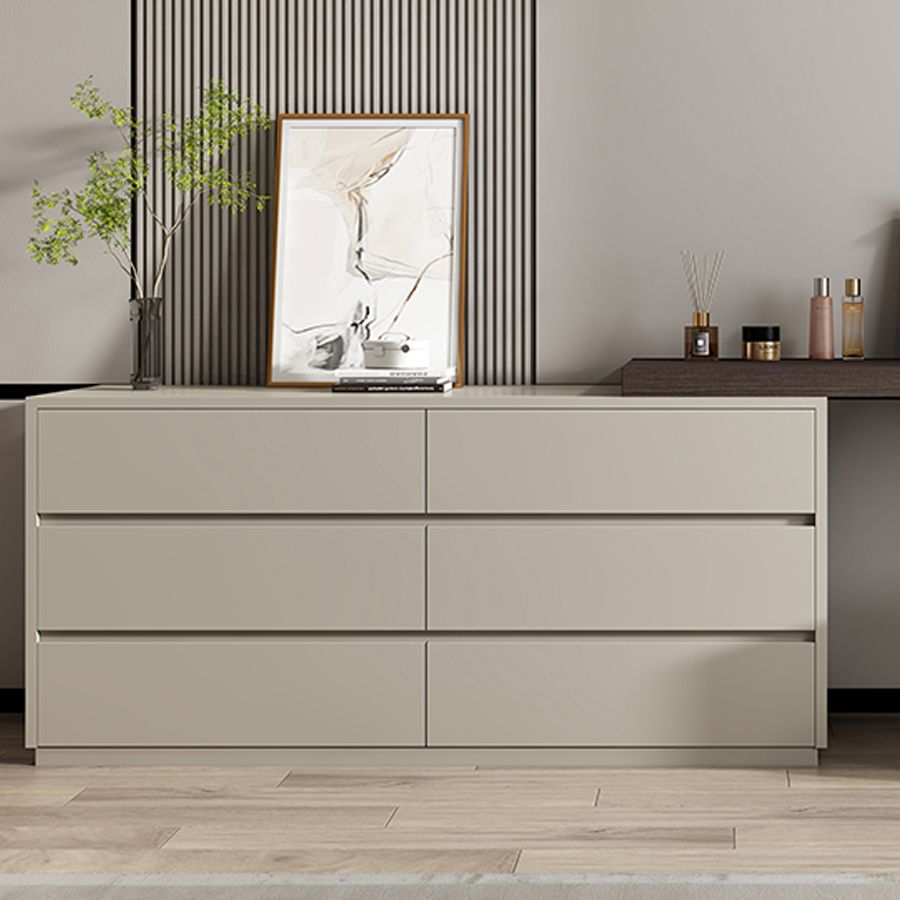 Modern 6-Drawer Flip-top Makeup Vanity Set with Mirror and Stool