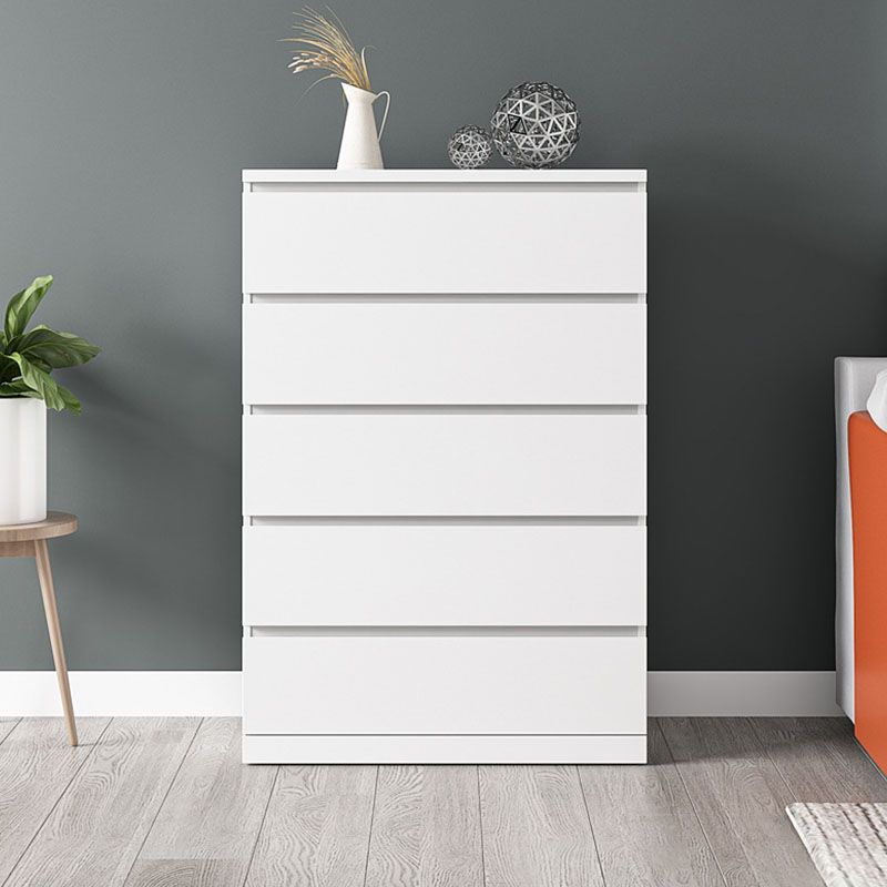 Contemporary Storage Chest Bedroom Engineered Wood Chest with Drawers