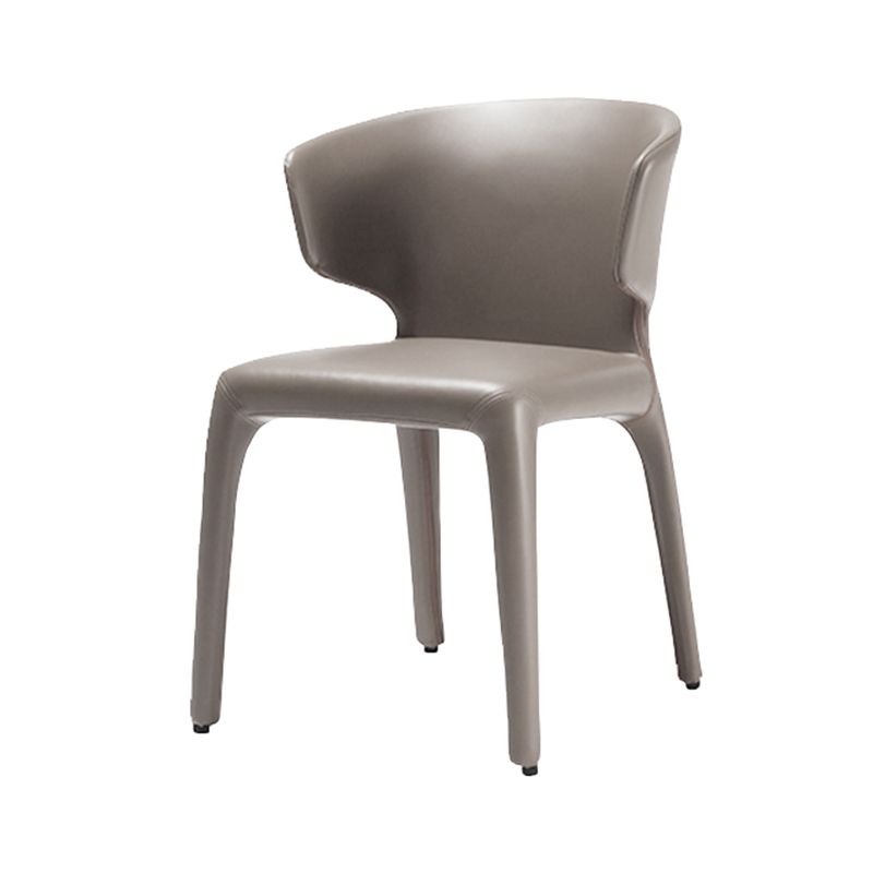 Silla de comedor de metal de cocina de estilo moderno que cena sillas laterales sin brazos con respaldo