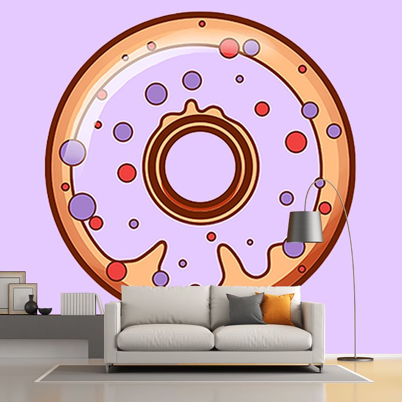 Minimalism Donut Dessert Mural Wall Covering for Dessert Shop Baking Shop