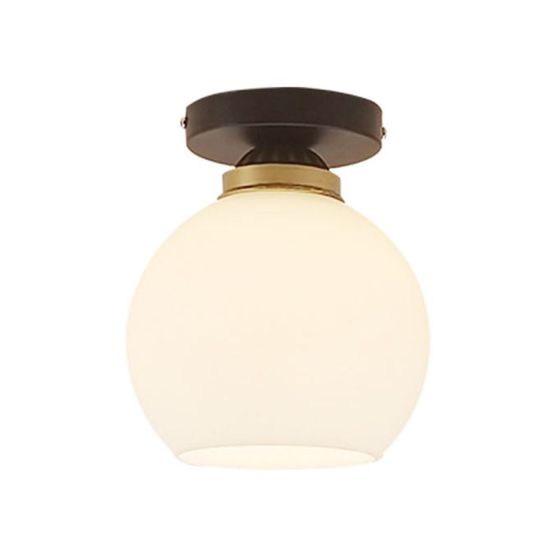 Modernism Black Flush Mount Lighting Globe Shaded Ceiling Light for Room