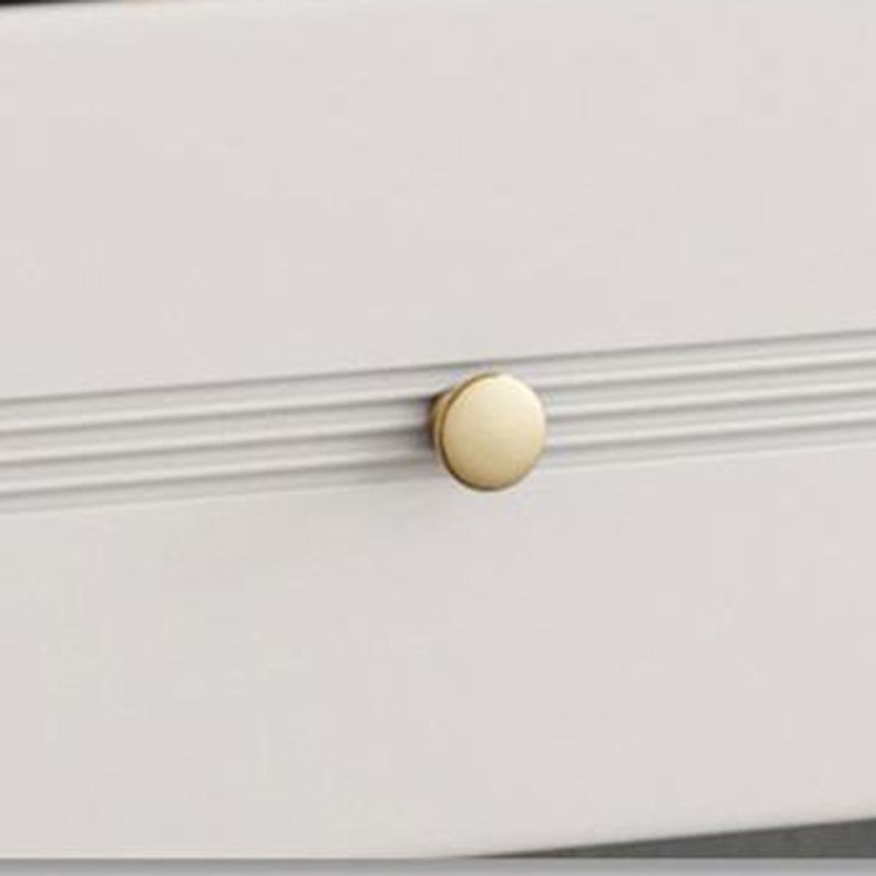 Glam Stone Storage Chest White Bedroom 16" Wide Chest with Drawers