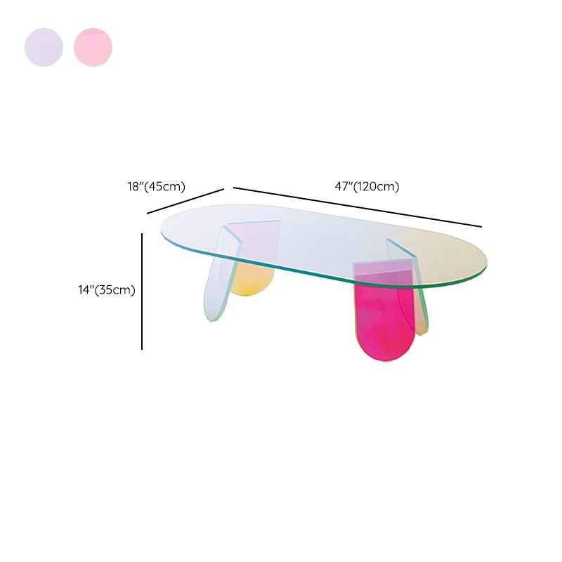 Luxurious Acrylic Side Table Round/Oval Side End Snack Table