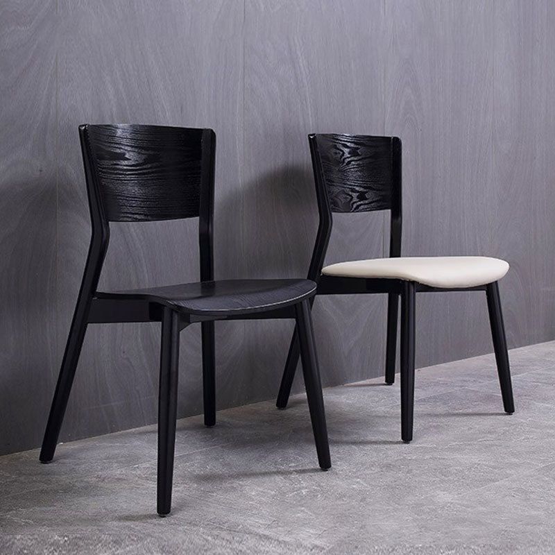 Modern Side Chair Solid Wood Open Back Dining Chair for Home