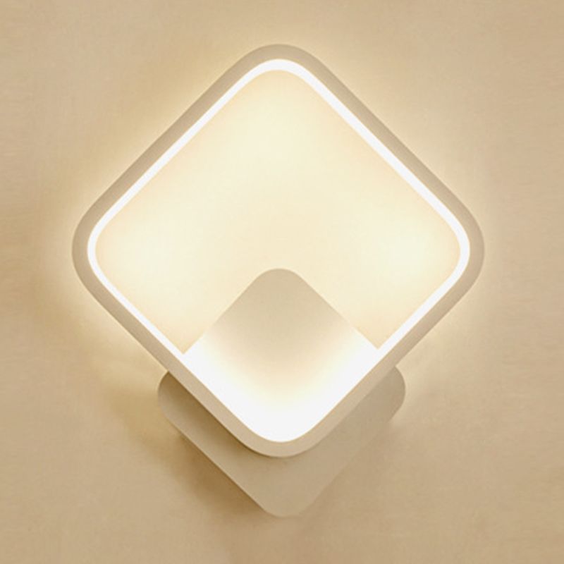 Square Wall Light Sconces Modern Metal 1 Light Wall Mount Light Fixture