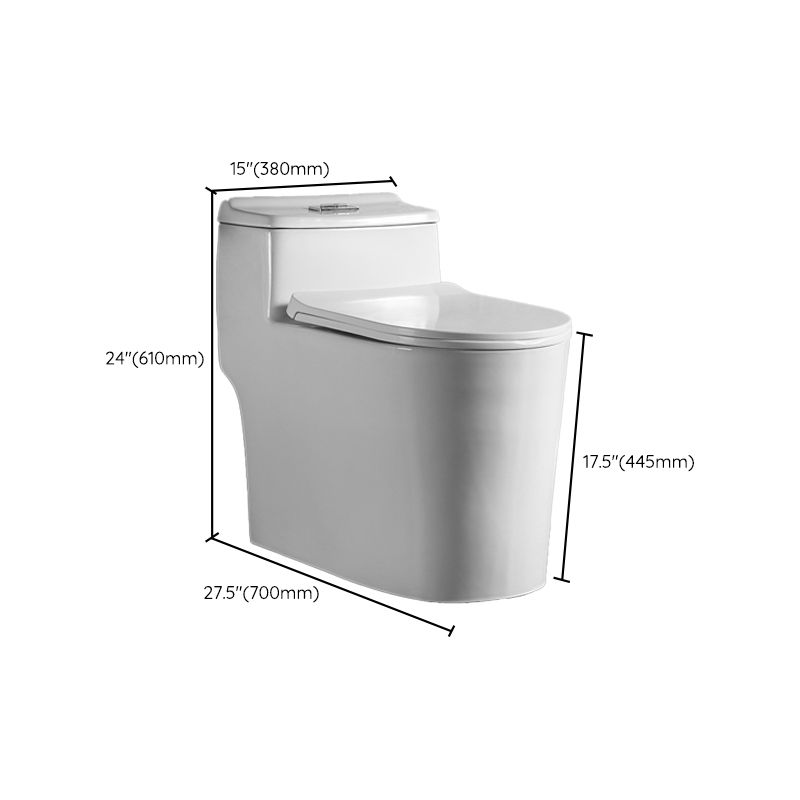 Modern 1-Piece Toilet Bowl White Urine Toilet with Slow Close Seat for Bathroom