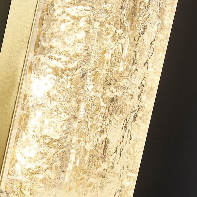 Rectangle Modern Wall Mounted Fixture Solid Brass and Resin LED Wall Sconce