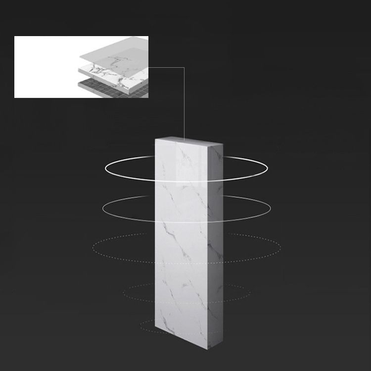 Modern 1/3 Pieces Bar Table Set Rectangle Stone Counter Table for Living Room