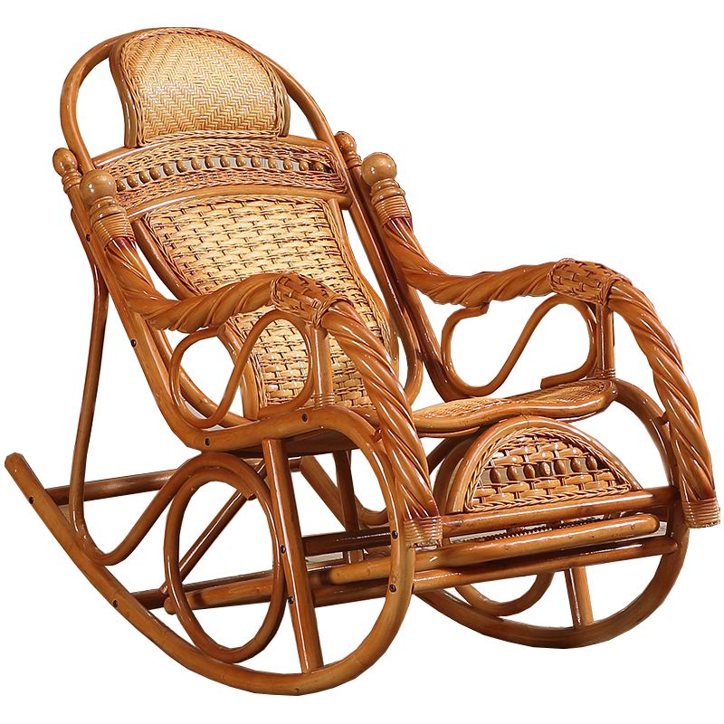 Mid Century Modern Recliner Chair Rattan/Wicker Recliner Chair for Living Room