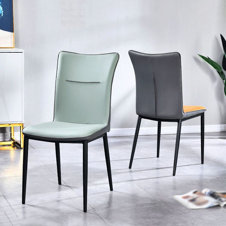 Chaise d'appoint scandinave pour la maison, chaise d'intérieur à dossier solide en métal, pour salle à manger