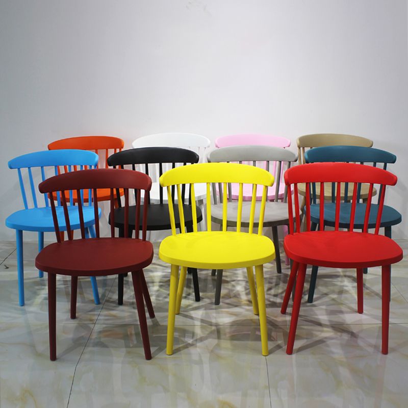 Modern Style Stackable Plastic Chair Windsor Back Folding Side Chair 16.5"x15"x29.9"
