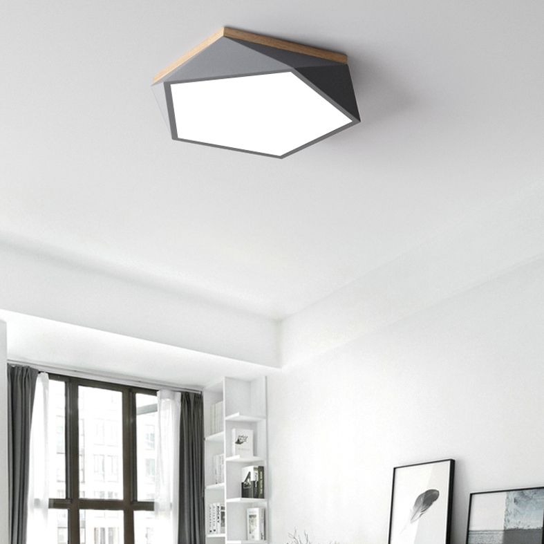 Lampe LED moderne Macaron encastré Pentagone pour salon chambre à coucher