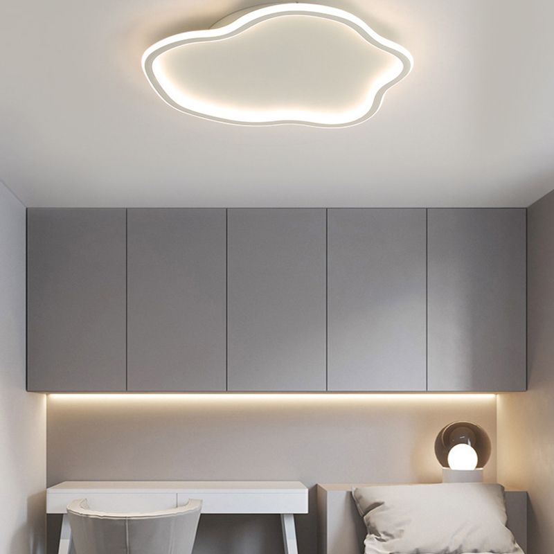 1-Light Waves Flush Ceiling Light Fixtures Modern Style Acrylic Flush Mount Lighting