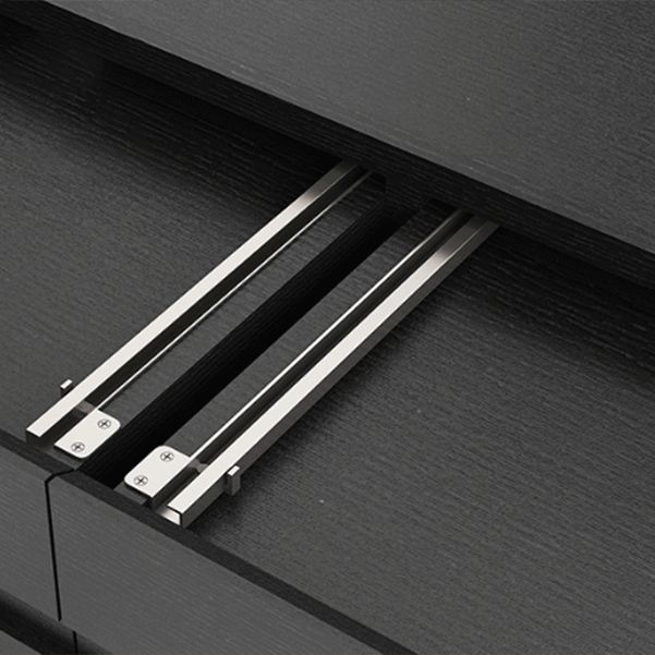 Wood TV Cabinet with 3 Drawers , Sliding Media Console TV Stand in Wood Finish